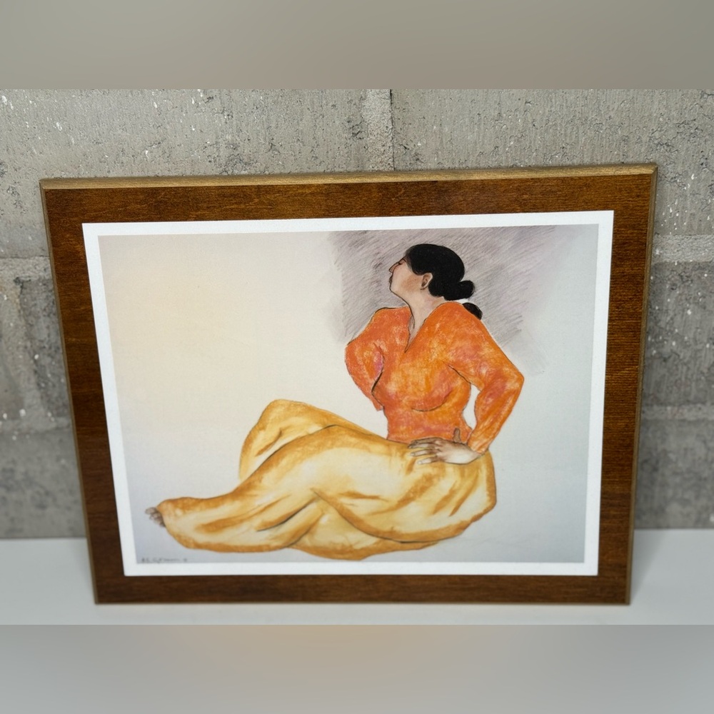 R.C. Gorman Proud Lady Framed Print Plaque Southwest Native Wall Art